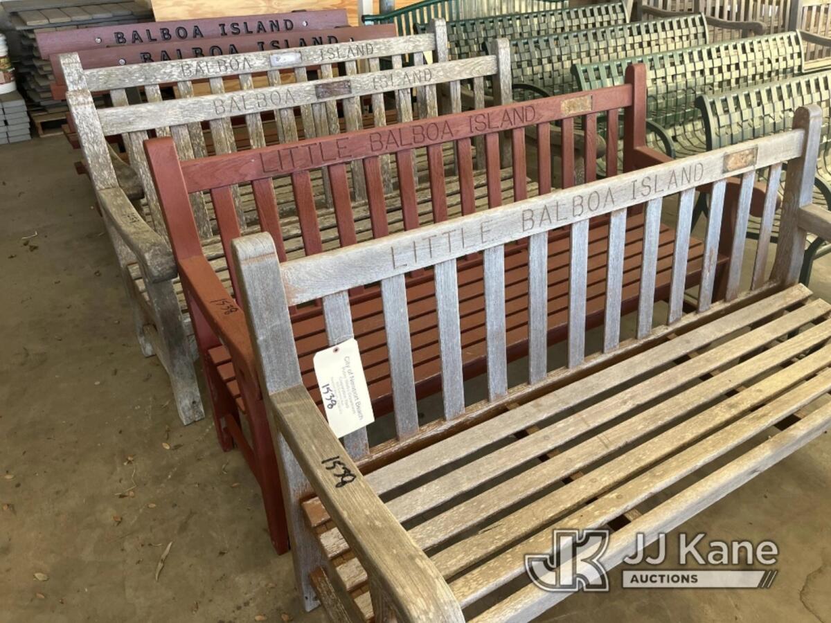 Pictured are all the benches up for auction as of Wednesday.