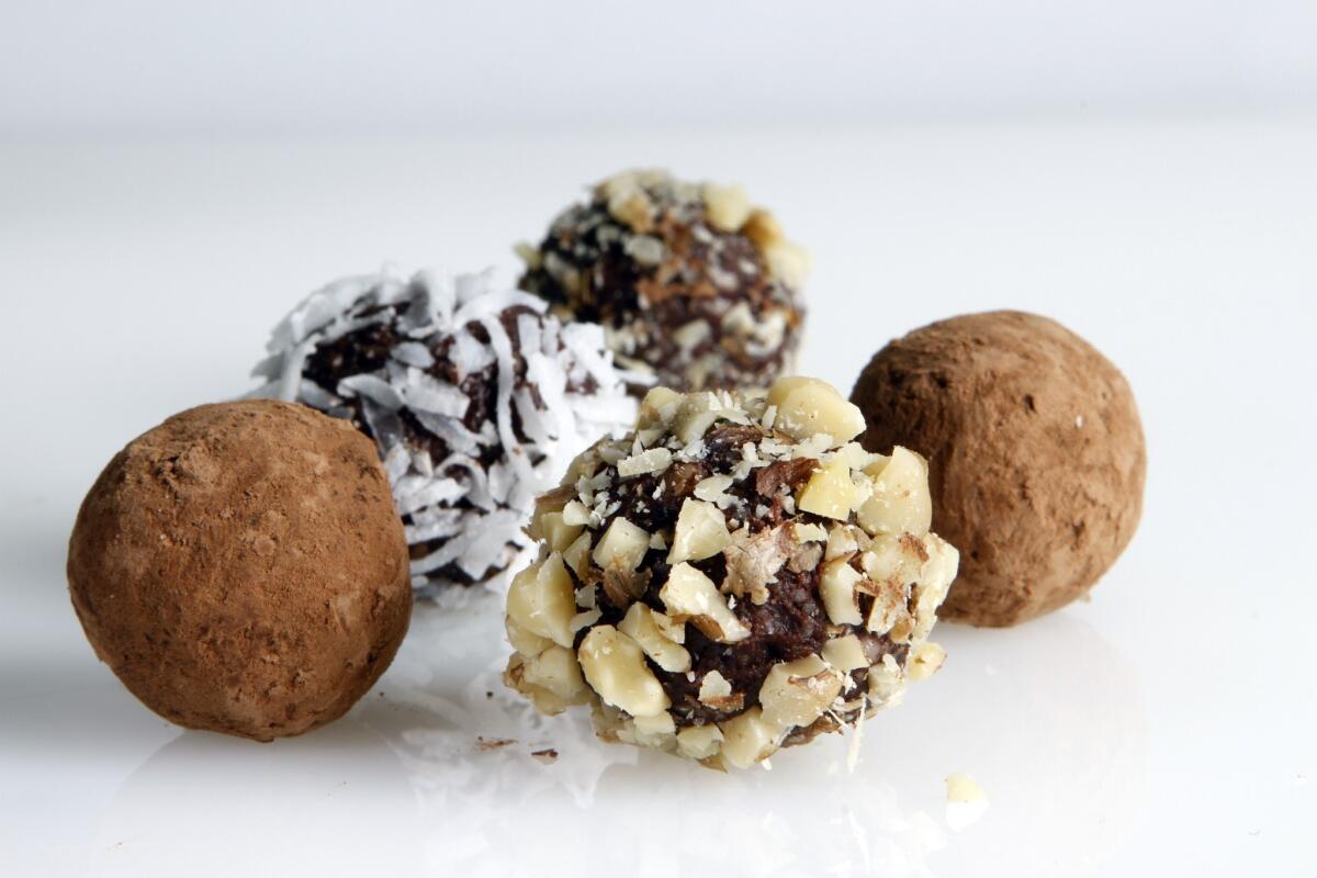 Chocolate Haroset truffles. Recipe.