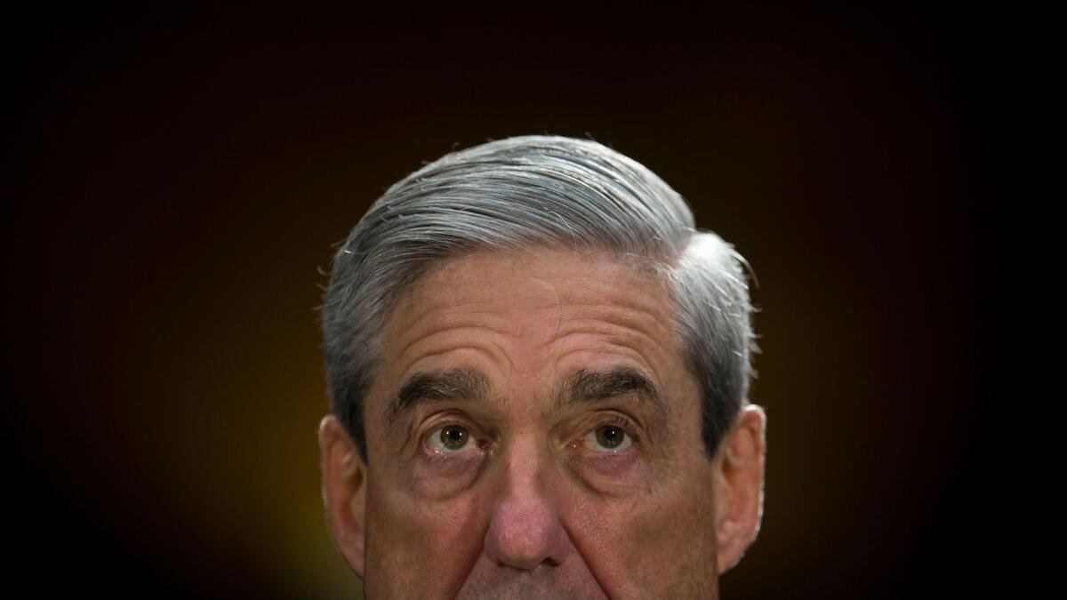 Special Counsel Robert Mueller, who was then the FBI Director, during a Senate Judiciary Committee in Washington on June 19, 2013.