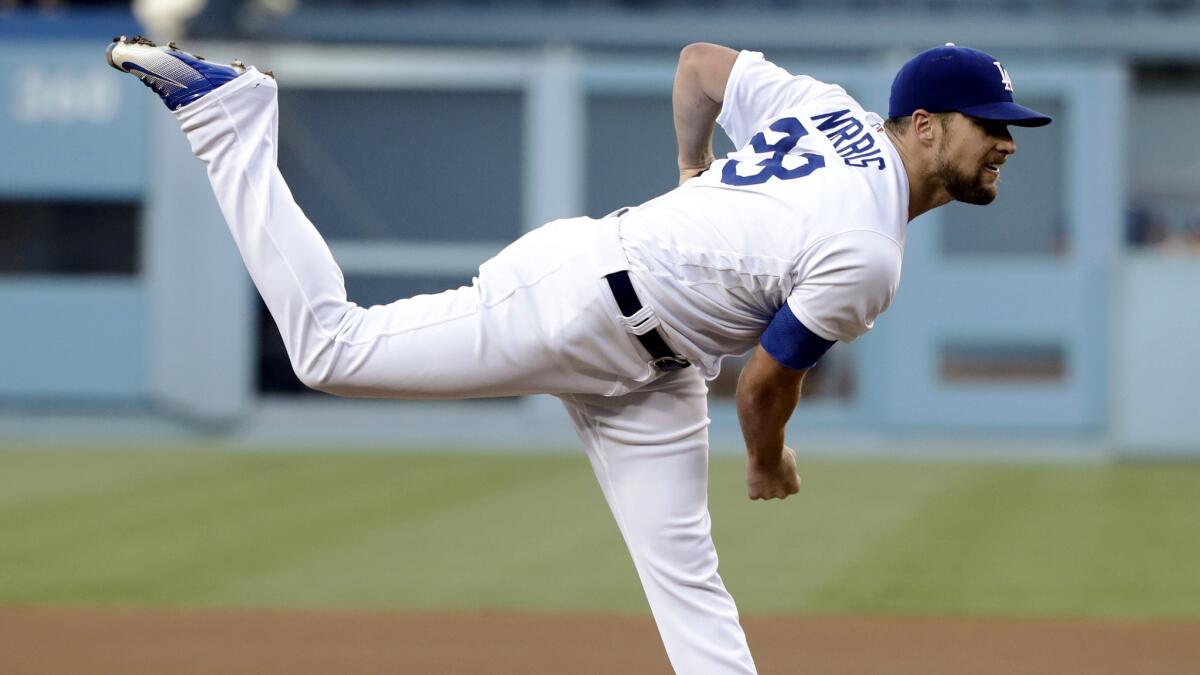 Dodgers starter Bud Norris has not pitched these last two weeks because of a lower back strain.