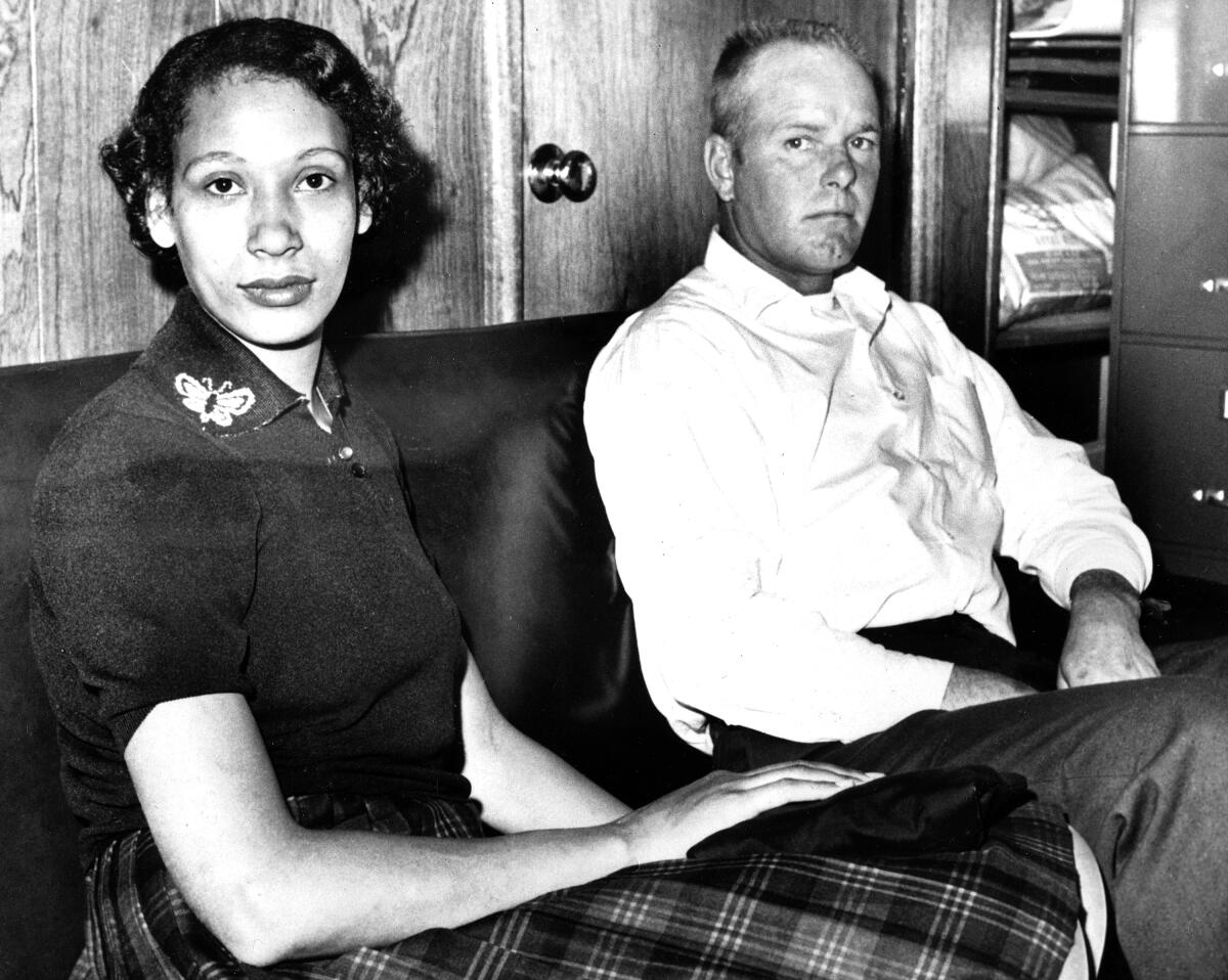 Mildred Loving and her husband Richard P Loving in 1965.