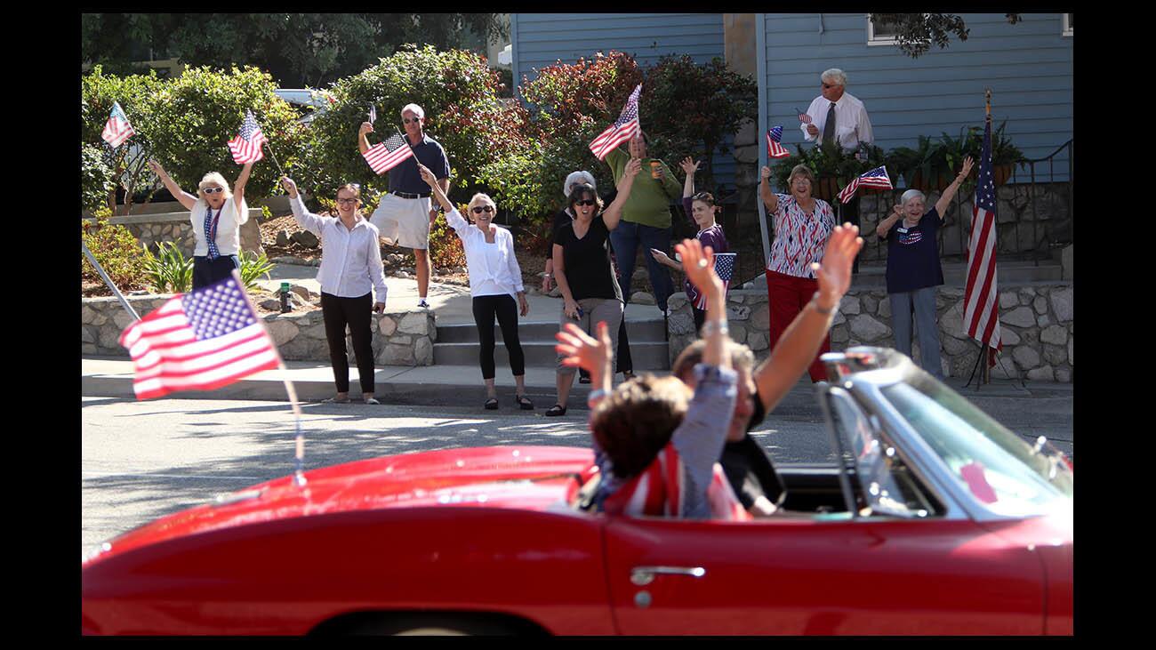 Photo Gallery: The Crescenta Valley Chamber of Commerce Remembrance Motorcade passed by local schools and fire stations