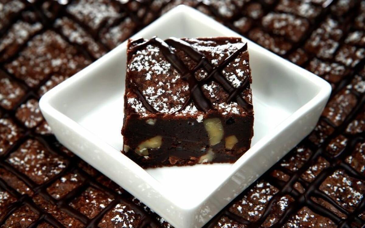 Triple-chocolate brownies