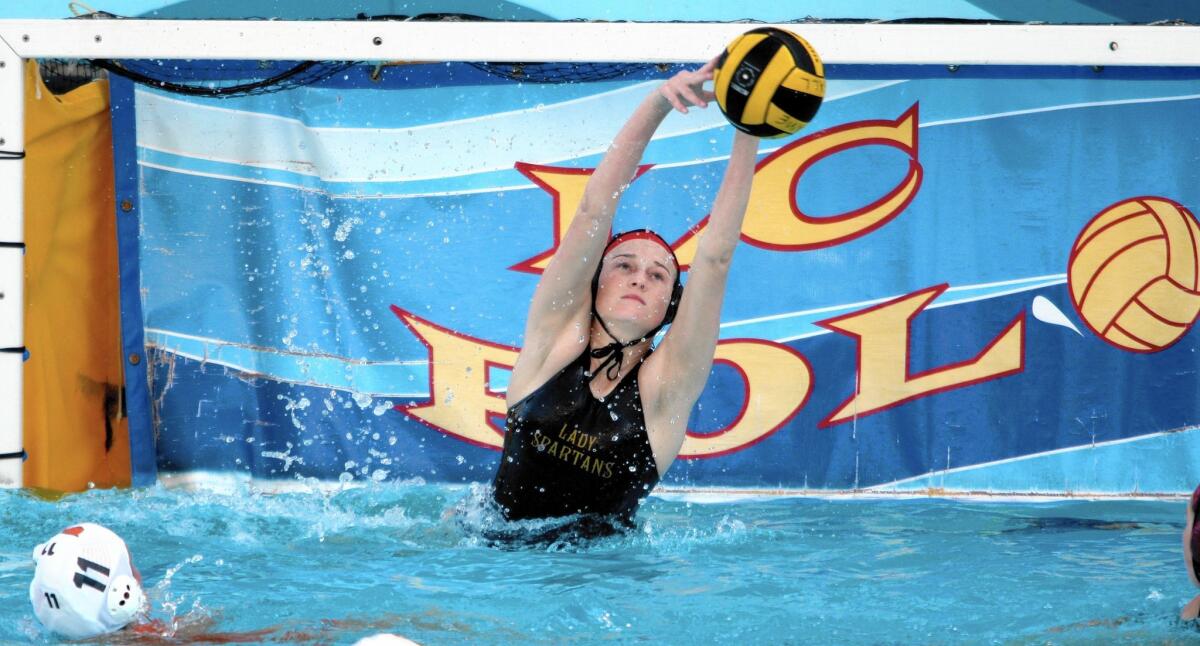 La Cañada High goalie Carolyne Stern is one of three Spartans water polo players to make the All-Rio Hondo League first team.