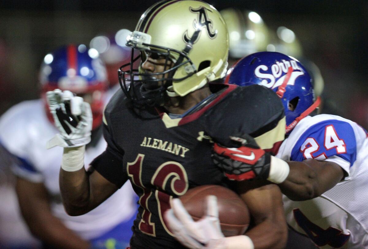 Alemany running back Dominic Davis verbally committed to USC last May but will not be able to sign his national letter of intent until Wednesday.