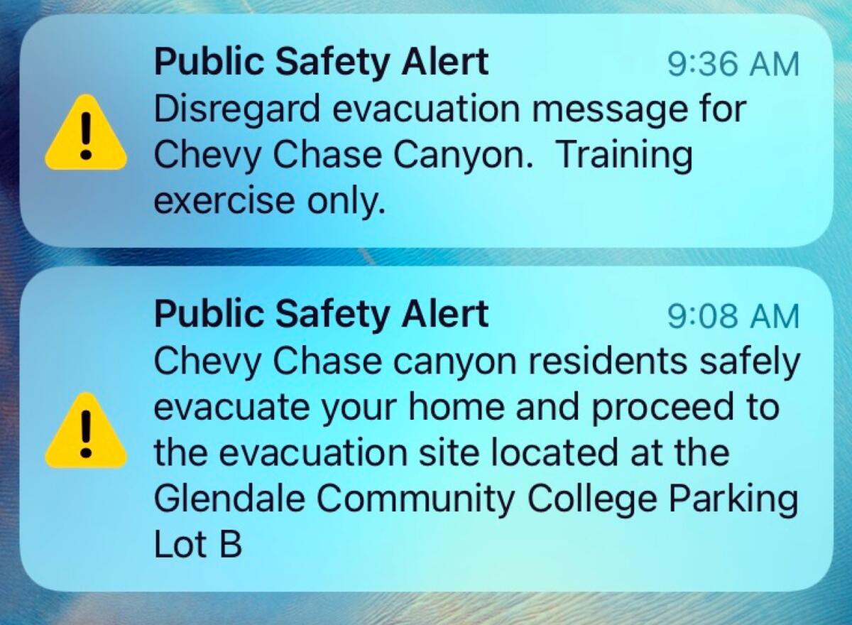 Public safety alert from the city of Glendale.
