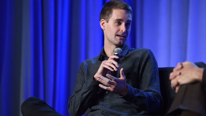 Snap Inc. Chief Executive Evan Spiegel speaks at a conference in New York last year.