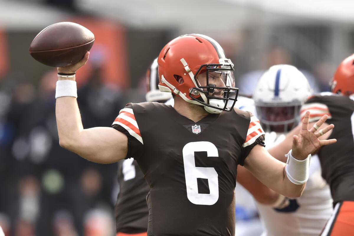 Mayfield confident he'll play Steelers despite sore ribs - The San