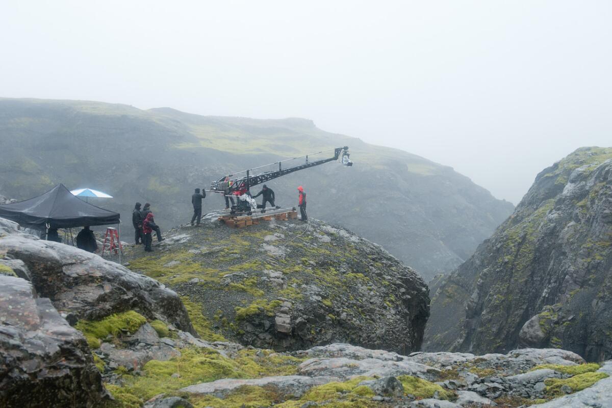 Filming of "Walter Mitty" in Iceland