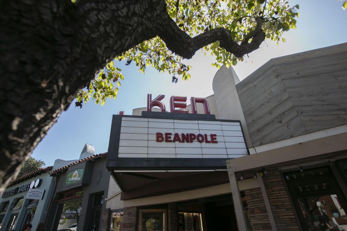 The facade of the Ken Cinema on Monday.