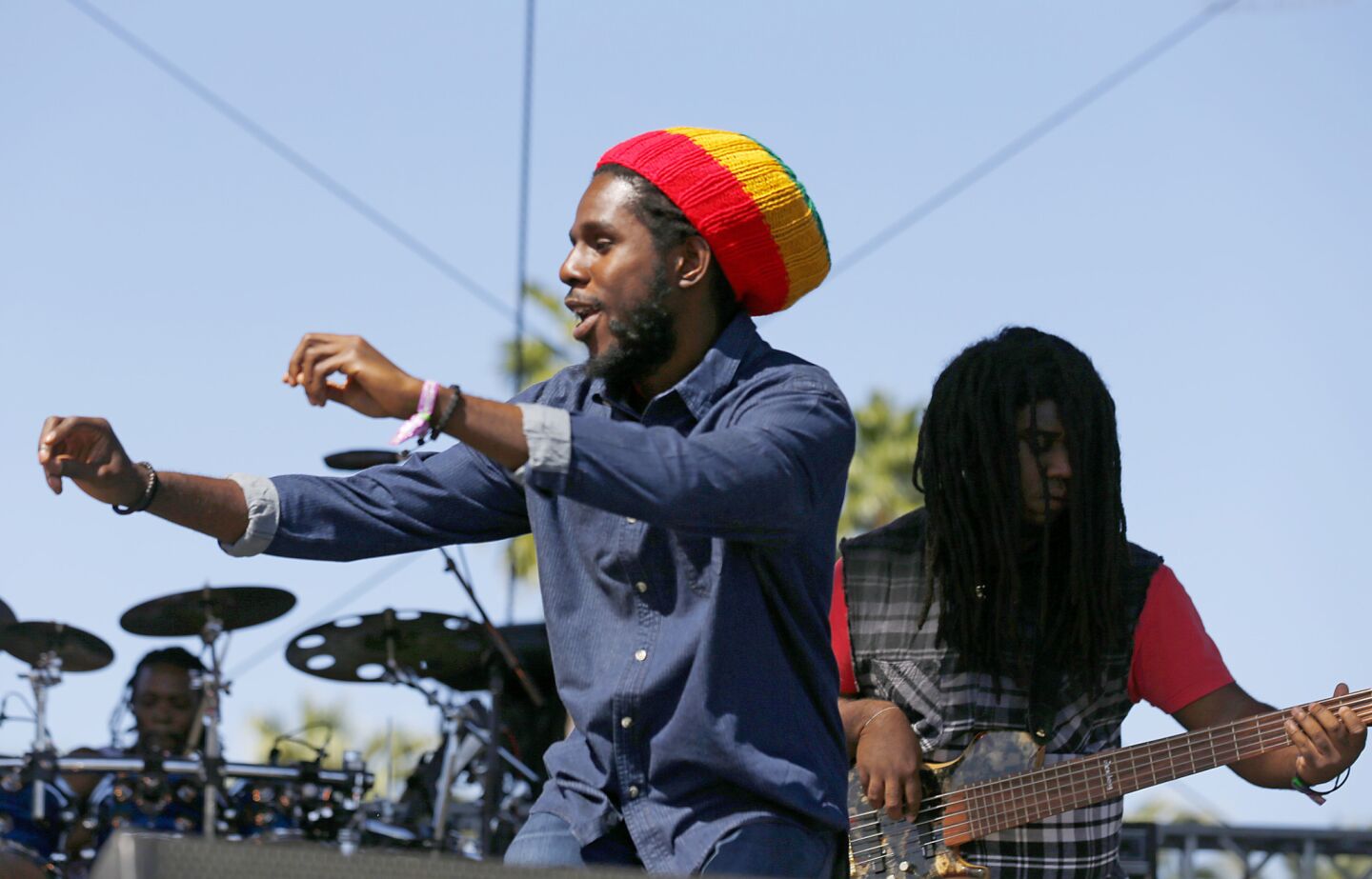 Jamaican reggae artist Chronixx performs at the Coachella Valley Music and Arts Festival.