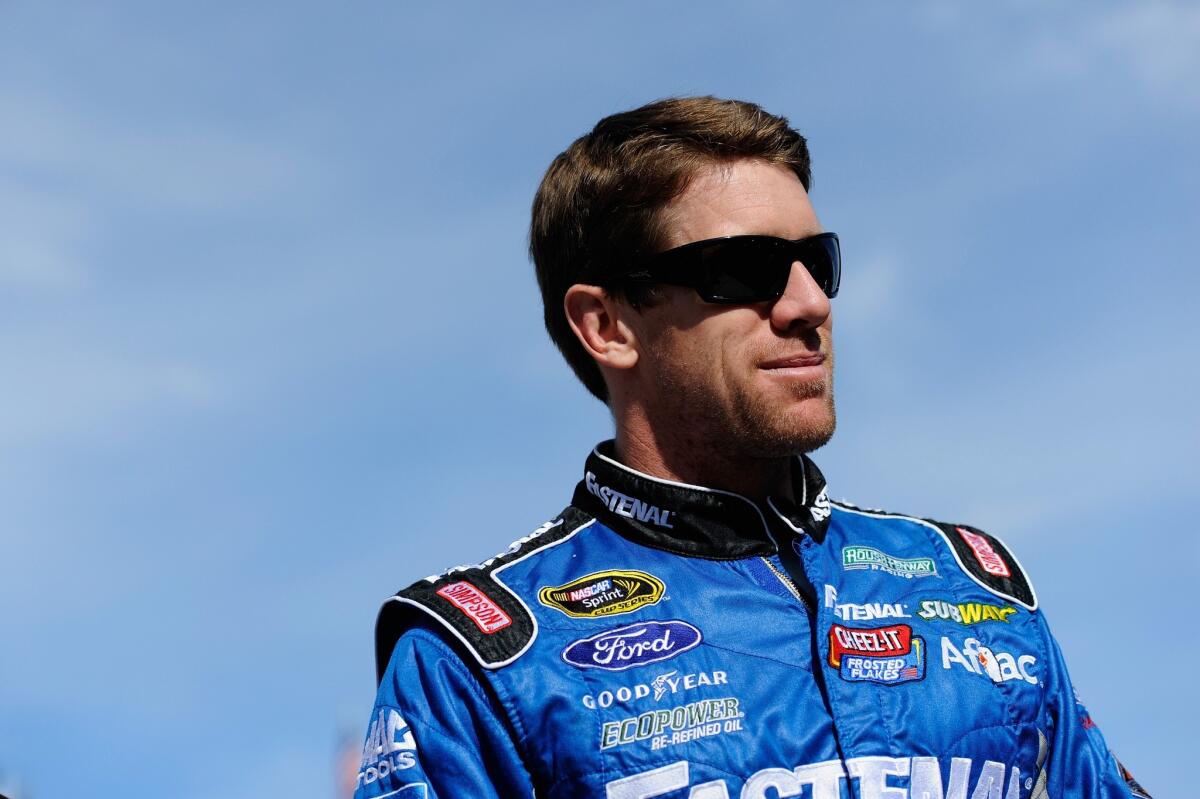 Carl Edwards is shown at the Martinsville Speedway in Virginia on Friday.