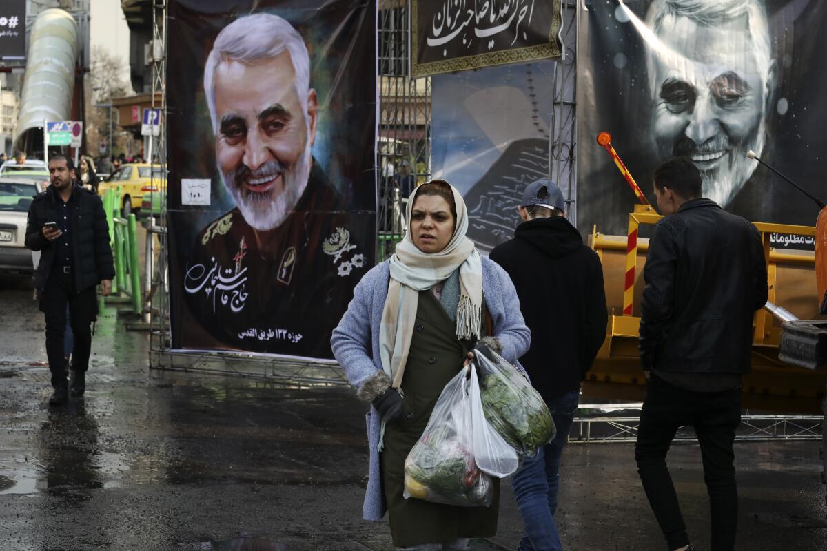 Pedestrians on the streets of Tehran