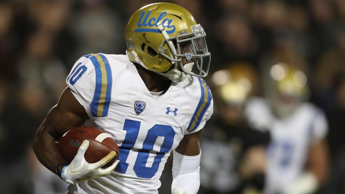 UCLA receiver Demetric Felton picks up yards against Colorado during a game earlier this season.