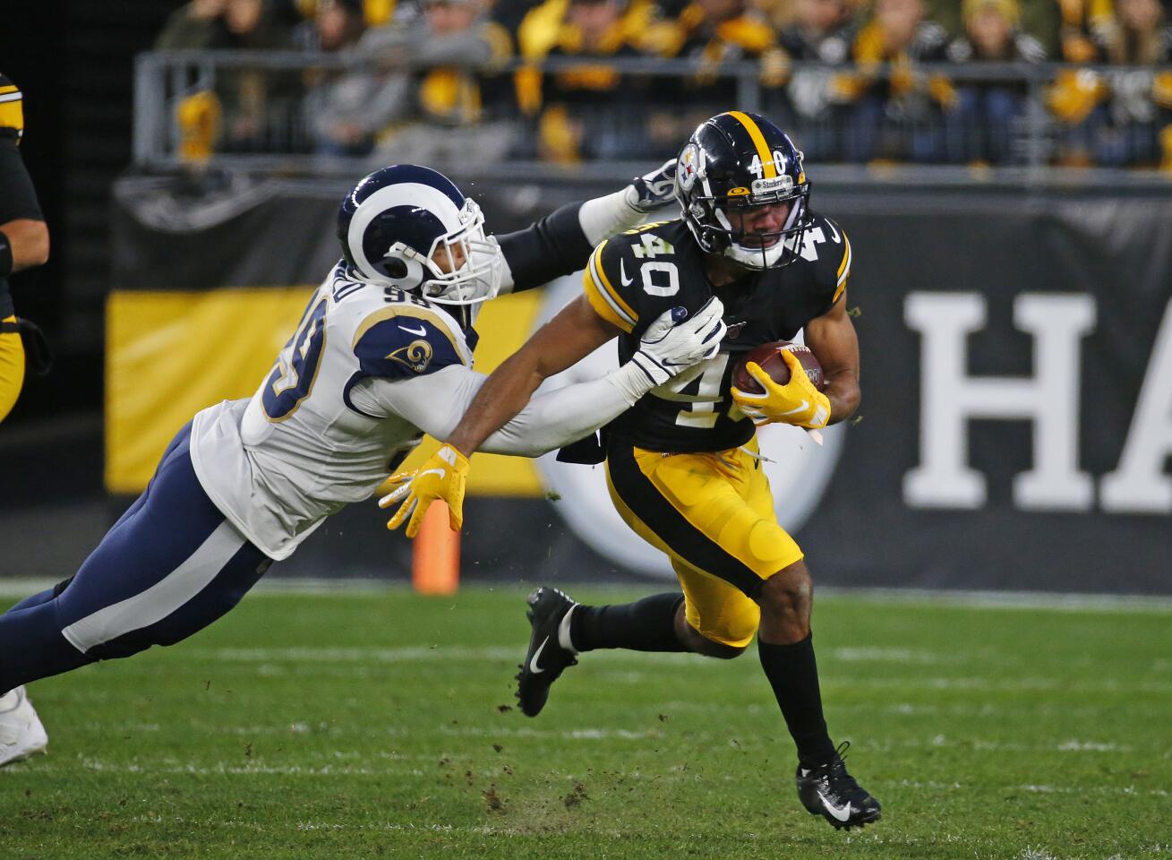 Steelers running back Tony Brooks-James carries the ball