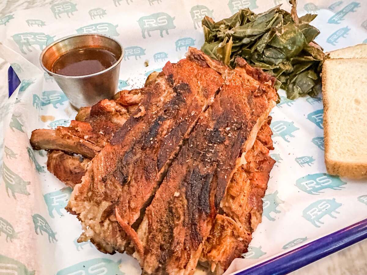 A plate of barbecued ribs at Netflix Bites.
