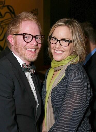 Jesse Tyler Ferguson and Alice Ripley, a member of the cast of "Next to Normal," are all smiles at the opening night after-party for the national tour of the prize-winning musical, which is playing at the Ahmanson Theatre.
