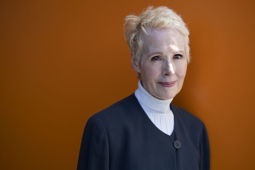 E. Jean Carroll is photographed, Sunday, June 23, 2019, in New York. Carroll, a New York-based advice columnist, claims Donald Trump sexually assaulted her in a dressing room at a Manhattan department store in the mid-1990s. Trump denies knowing Carroll. (AP Photo/Craig Ruttle)