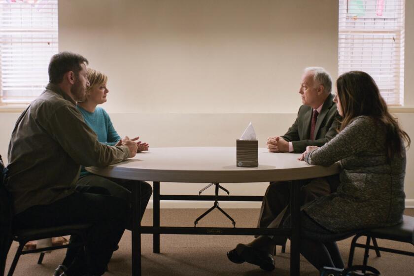 Jason Isaacs, Martha Plimpton, Reed Birney and Ann Dowd in the movie "Mass."