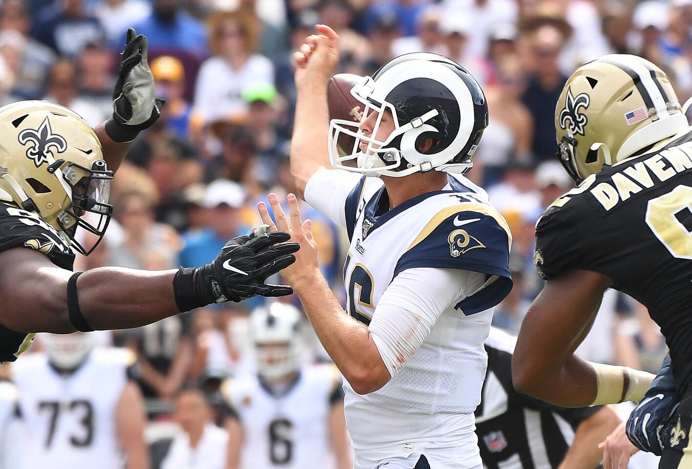 Jared Goff, David Onyemata, Marcus Davenport