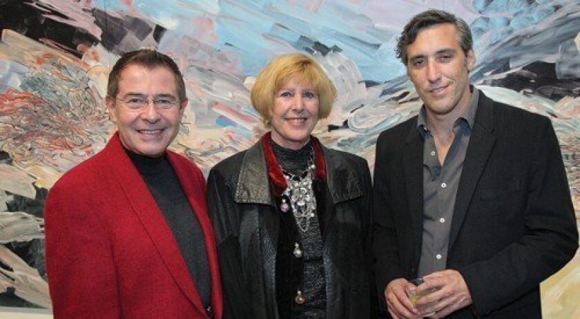 Luis and Marsha Nunez with Lux artist in residence Emilio Perez (Photo: Jon Clark)