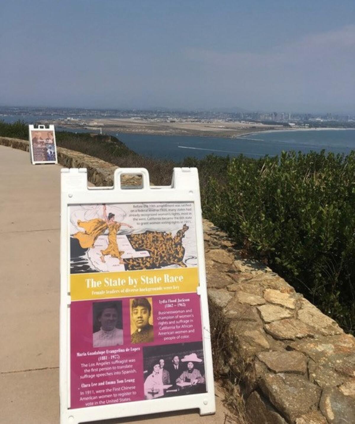A-frames were turned into colorful exhibit panels for the centennial event. Sita Antel researched the information for them.