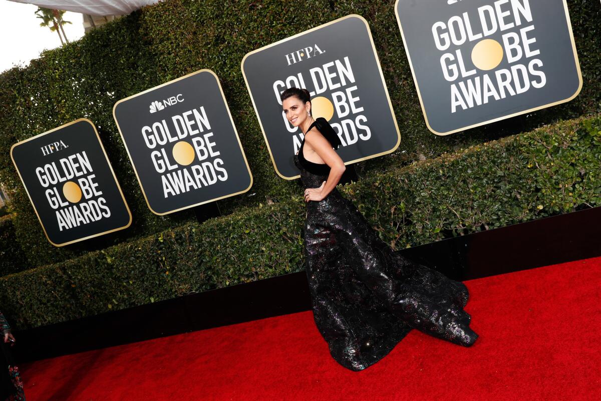 Penelope Cruz at the 76th Golden Globes at the Beverly Hilton in Beverly Hills.