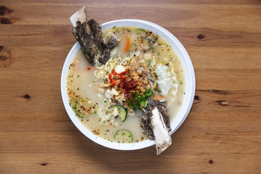Beef short ribs and dumpling soup at Spoon by H