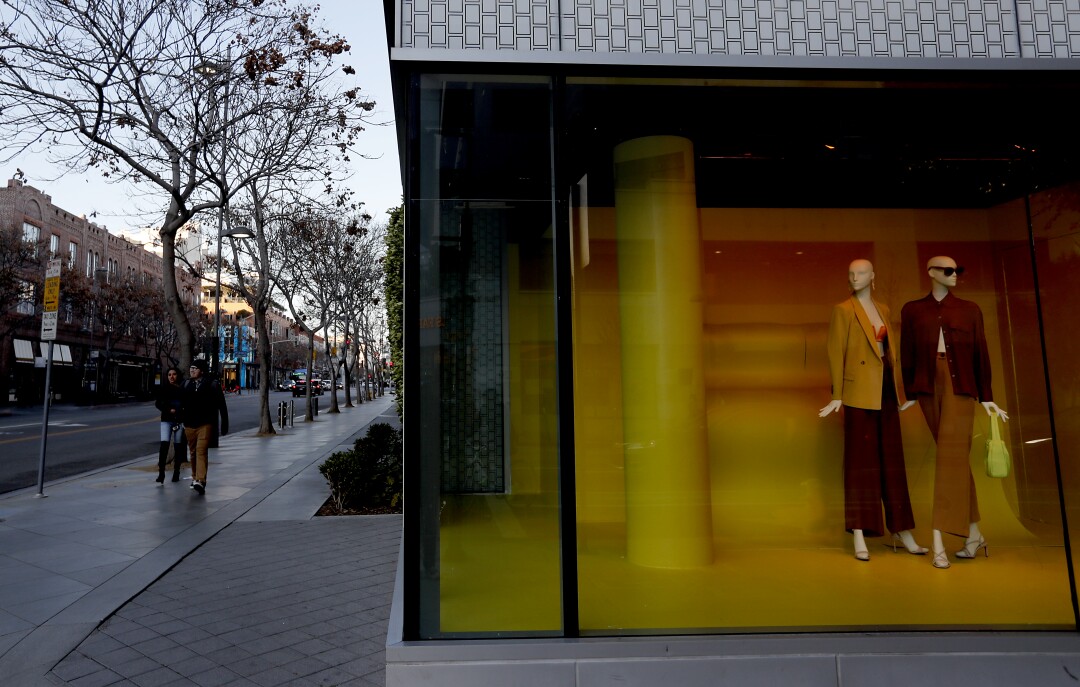 The streets of Santa Monica are largely empty