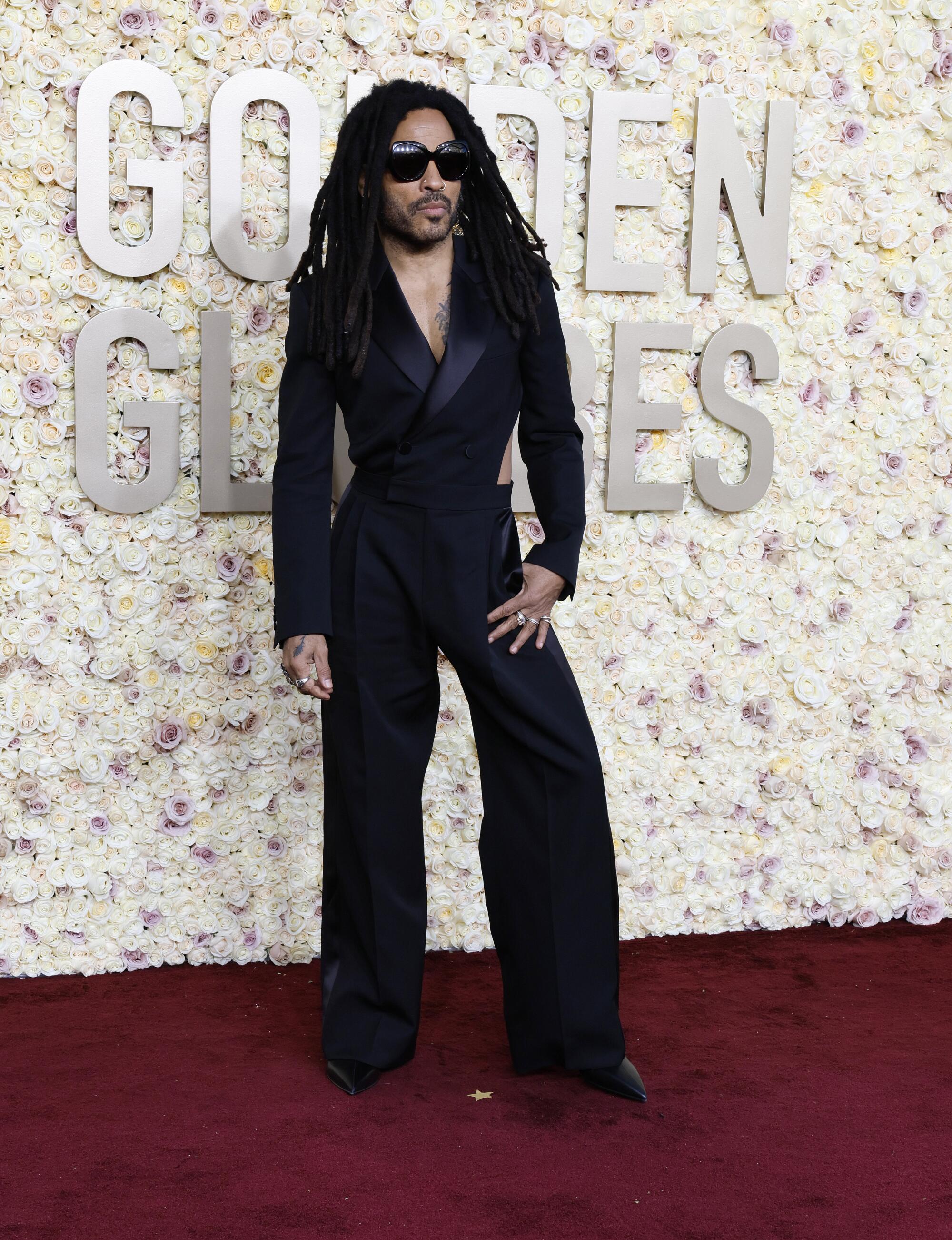 Lenny Kravitz on the red carpet of the 81st Annual Golden Globe Awards held at the Beverly Hilton Hotel on January 7, 2024.