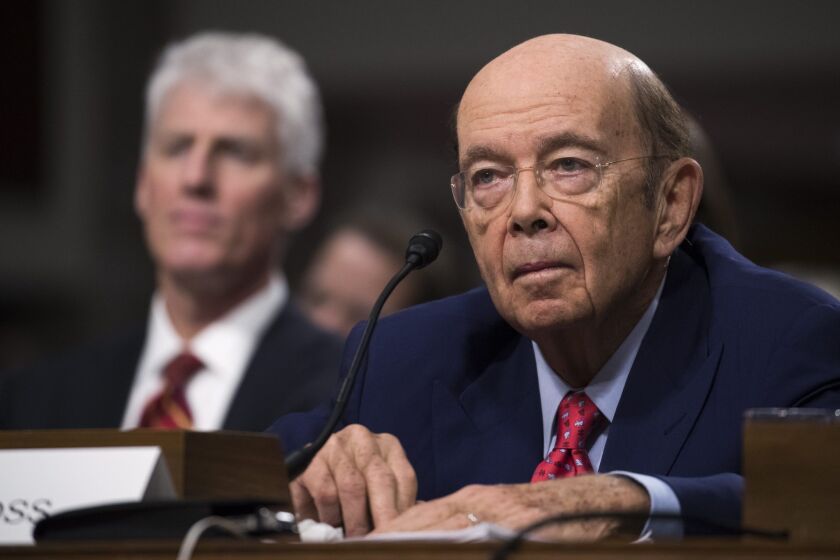 Wilbur Ross, Donald Trump's nominee to be U.S. secretary of Commerce, at his confirmation hearing Wednesday.