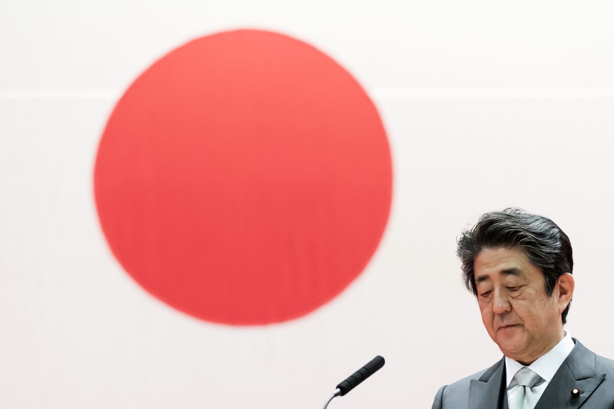 Japan Prime Minister Shinzo Abe.