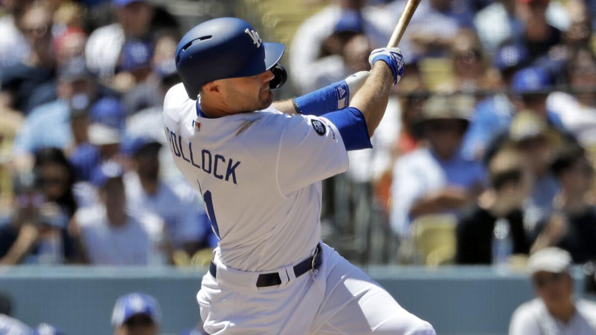 A.J. Pollock hits a three-run home run against the Cincinnati Reds on April 17.