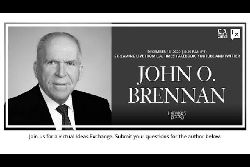 Former CIA director John Brennan in conversation with L.A. Times White House reporter Eli Stokols