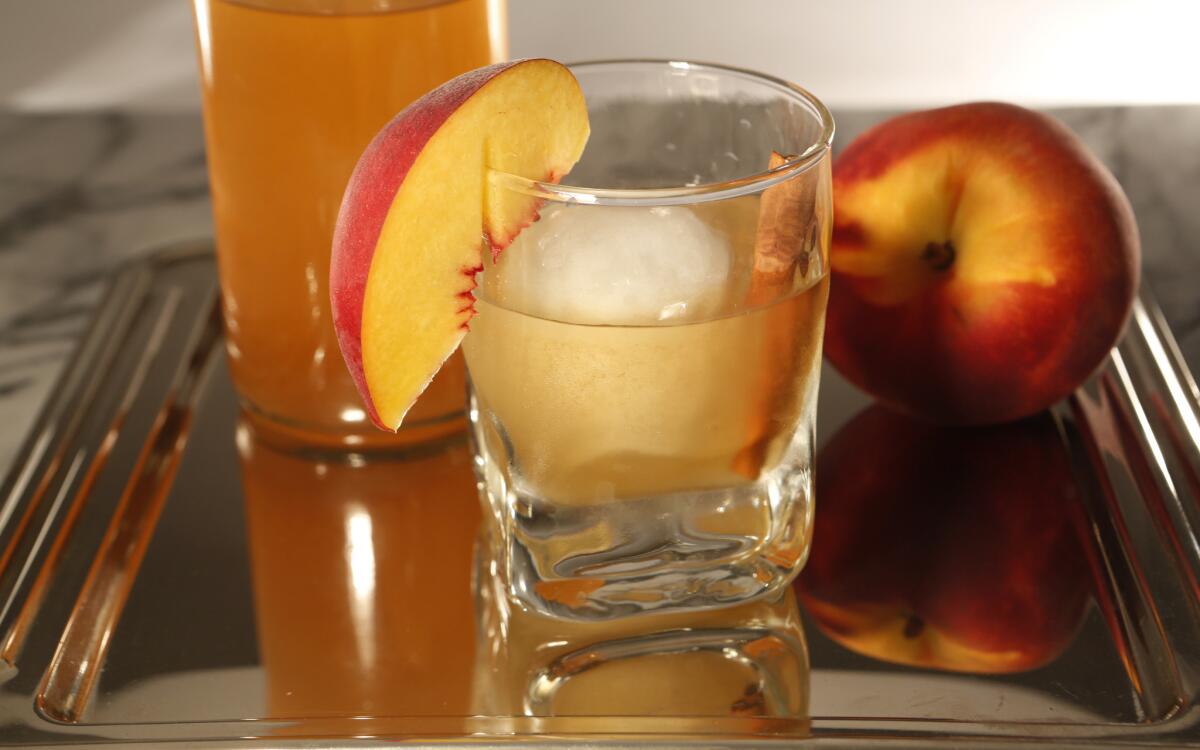 Spiced Peach Bourbon Old-Fashioned