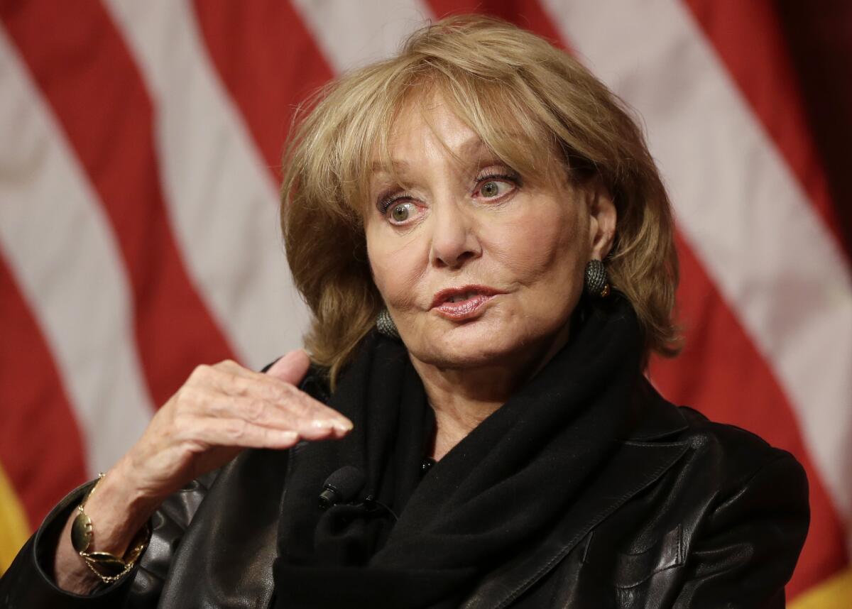 Barbara Walters, shown addressing an audience at Harvard's John F. Kennedy School of Government last year, will be returning to television with a new Investigation Discovery series called "American Scandal."