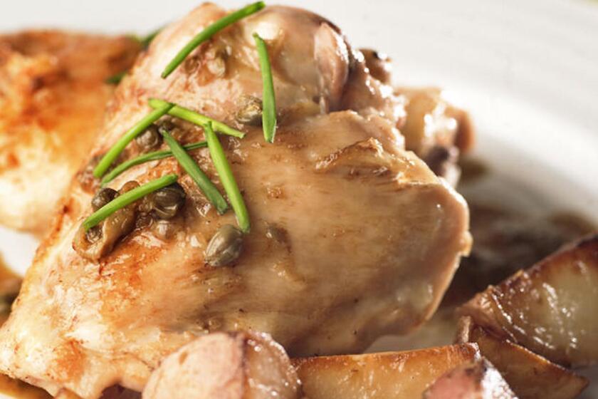 This rich chicken dish comes together in under an hour. Recipe: Braised chicken with capers