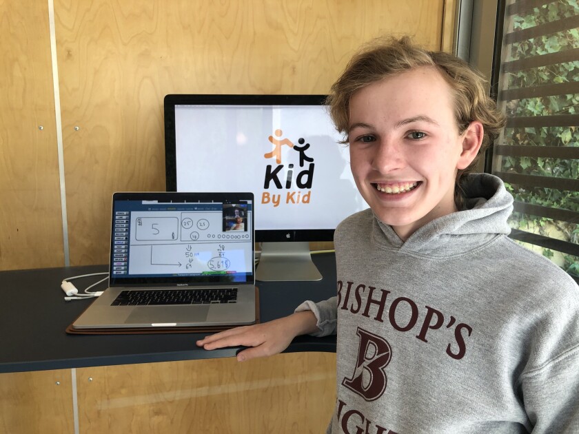 Bishop's School student Daxton Gutekunst (pictured in 2020) is the founder of Kid by Kid.