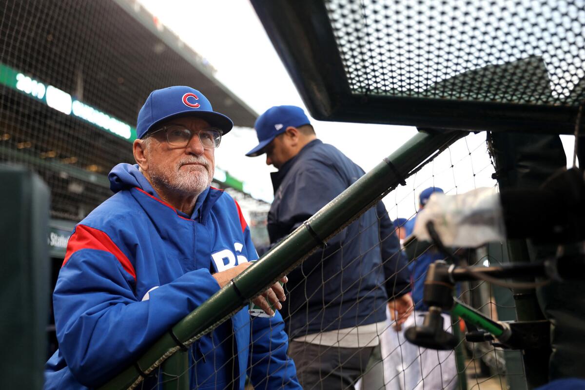 Chicago Cubs manager Joe Maddon during a game against the New York Mets on June 20.