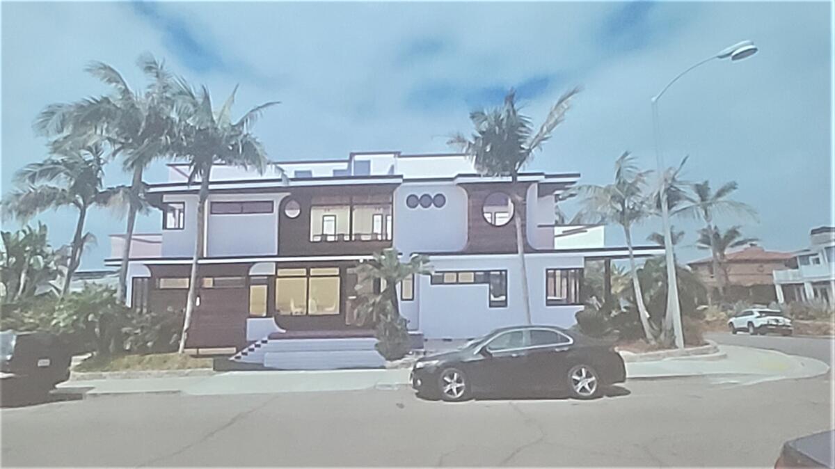 A rendering of a home development proposed for 5646 Chelsea Ave. in Bird Rock