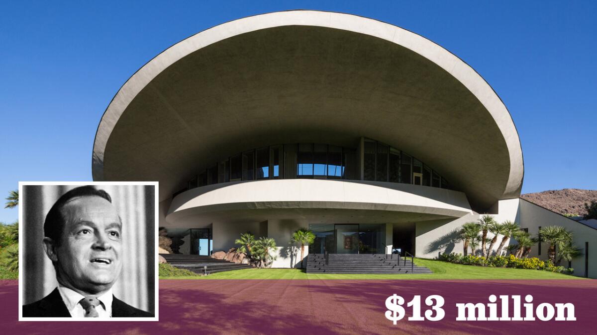 The Bob and Dolores Hope estate in Palm Springs has sold for $13 million. The John Lautner-designed home originally came to market for $50 million and was listed at $24.999 million at the time of the sale.