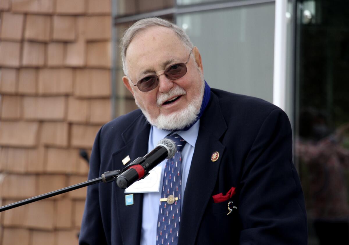 U.S. Rep. Don Young, an Alaska Republican, speaks during a ceremony in Anchorage