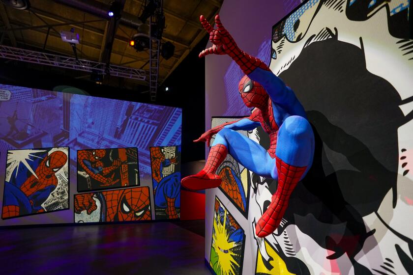 San Diego, CA - June 30: The Spider-Man exhibit currently at Comic-Con Museum and will open to the public on Friday, July 1st, 2022. (Nelvin C. Cepeda / The San Diego Union-Tribune)