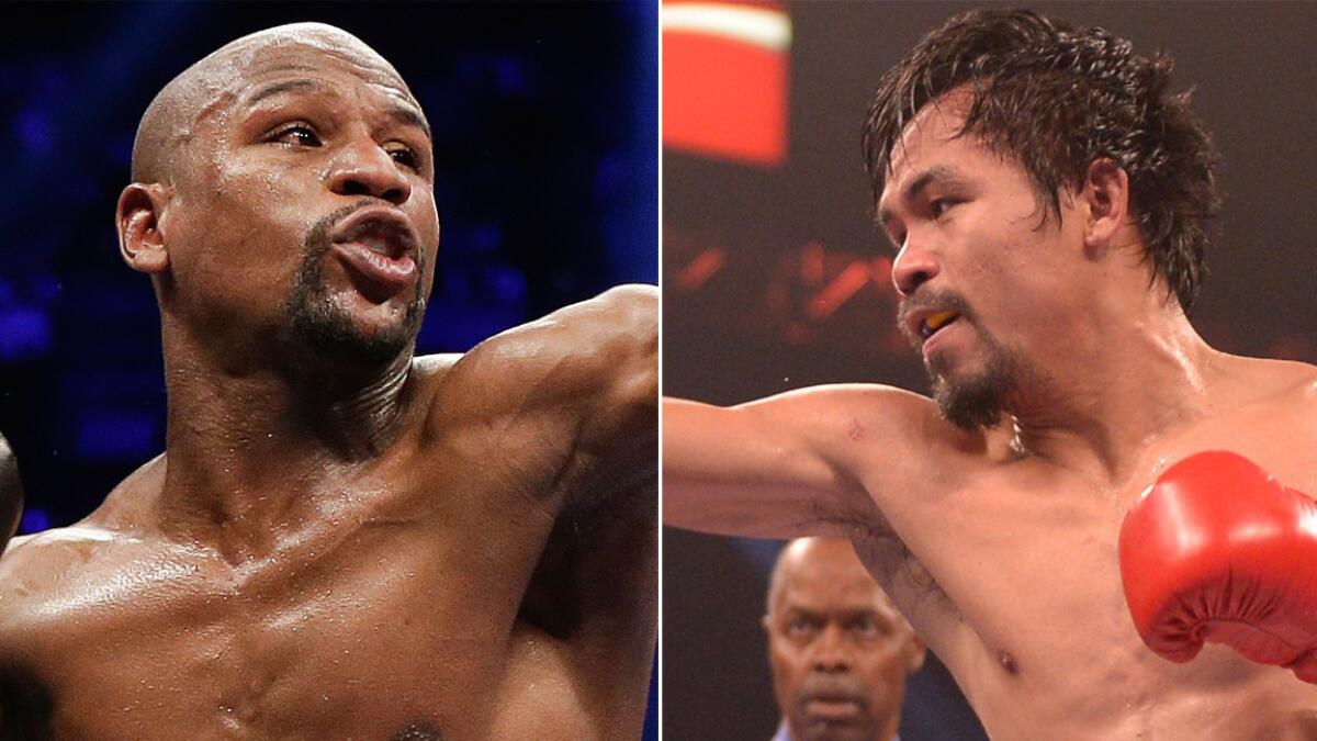 Will Floyd Mayweather Jr., left, and Manny Pacquiao ever meet in the ring?