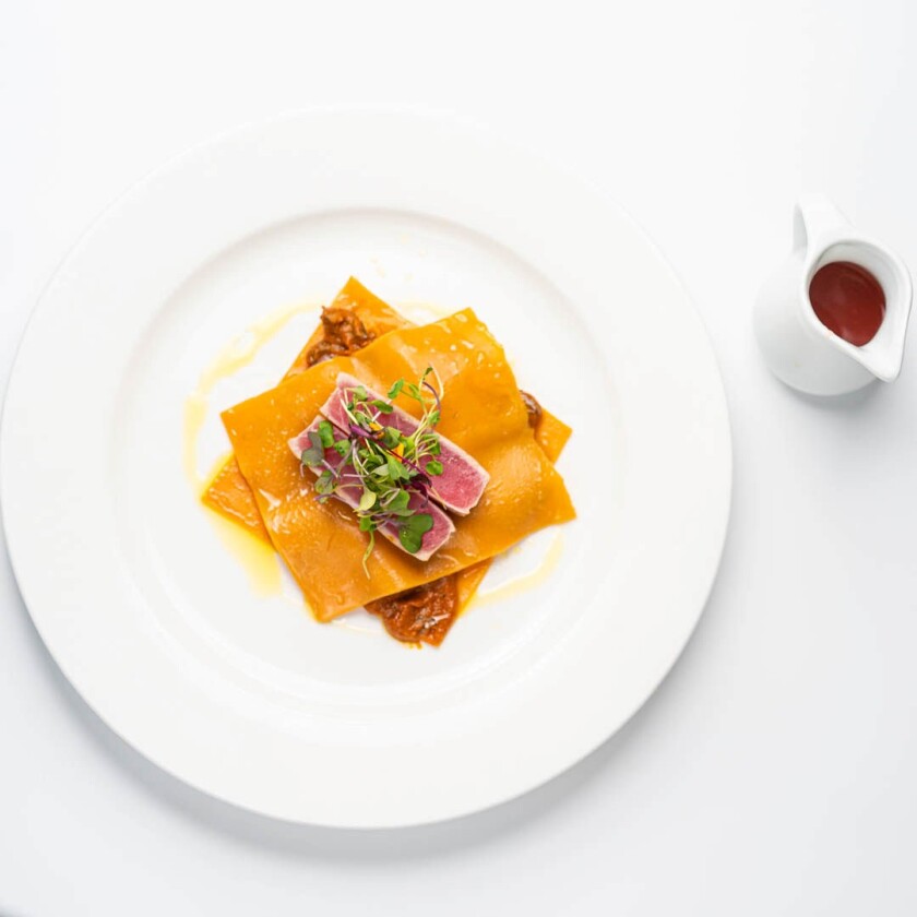 Ravioli Kaiseki at Semola Gastronomic Experience in La Jolla.