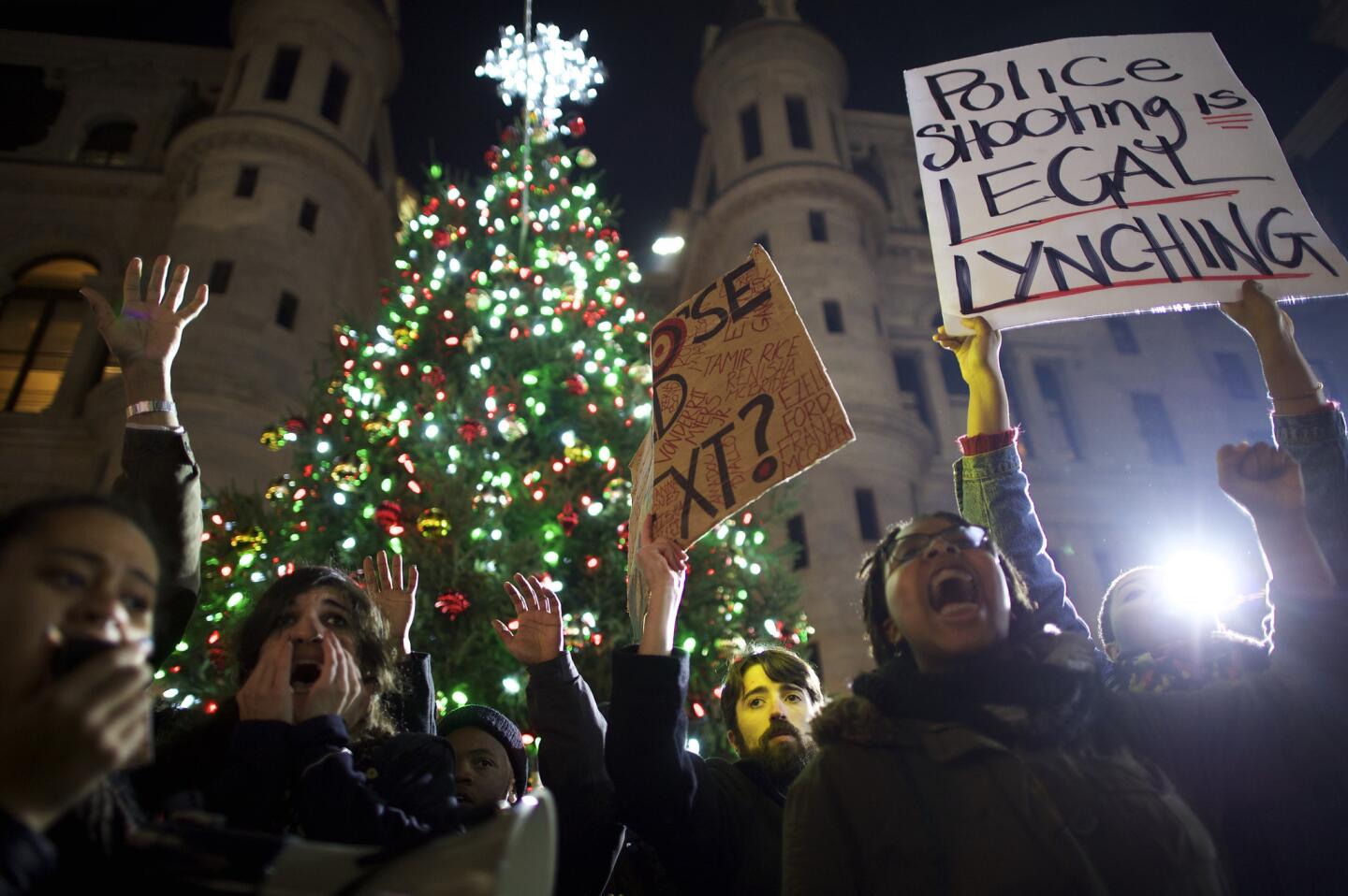 Demonstrators in Philadelphia