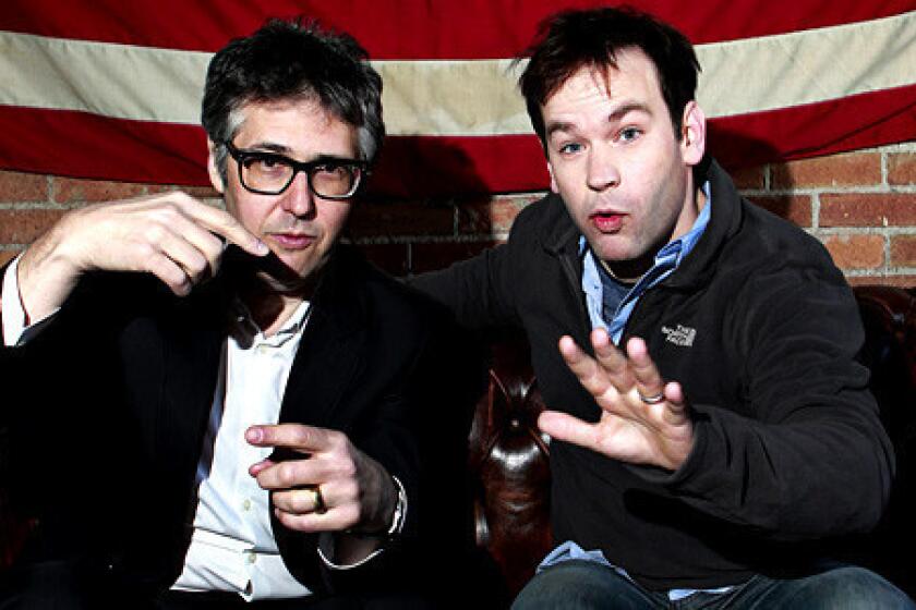 Host and exectutive producer of "This American Life," Ira Glass, left, produced comedian Mike Birbiglia's "Sleepwalk With Me."