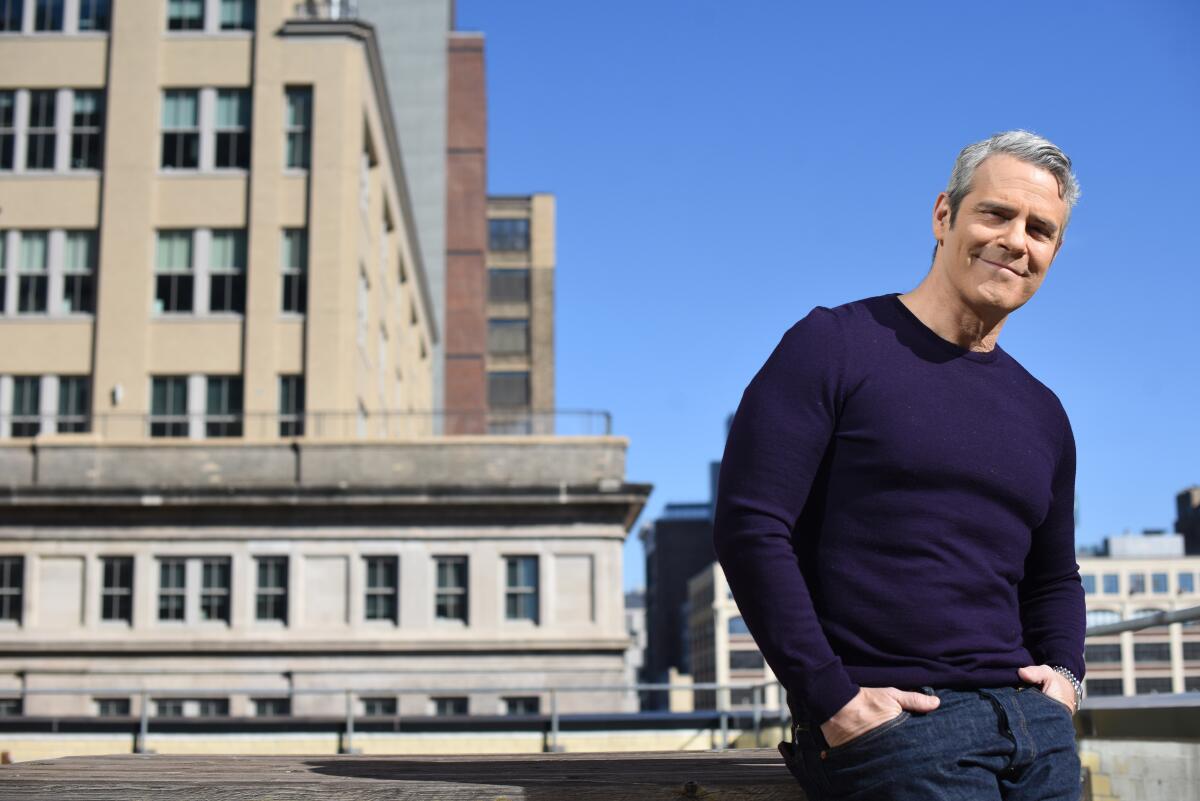Andy Cohen on a New York rooftop