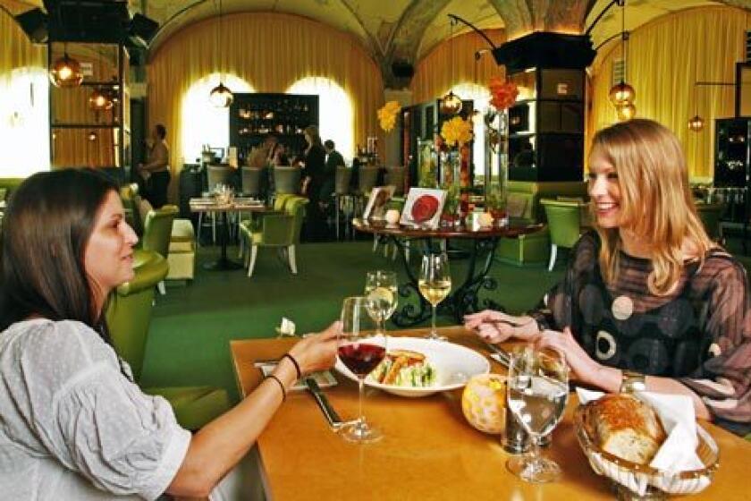 In Hollywood, Libby Kearney and Valerie Jennings of Kansas City enjoy a salad at Citrus at Social.