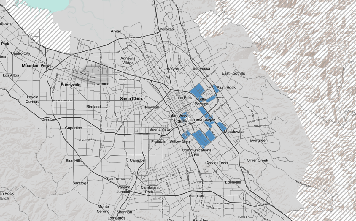 East San Jose map